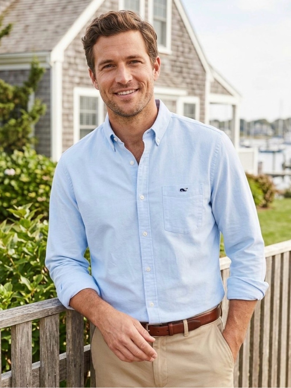 Vineyard Vines Light Blue Button-Down Oxford Shirt